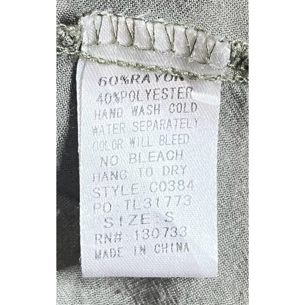 Altar'd State Dress Womens S Olive Green Boho Floral Embroidered Babydoll Tunic - Picture 11 of 11